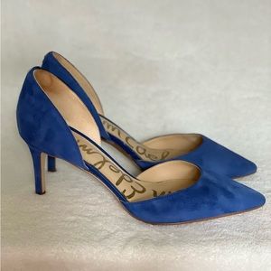 Sam Edelman Telsa D’Orsay Pump, indigo, suede, 7.5